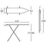 magis amleto ironing board dimension